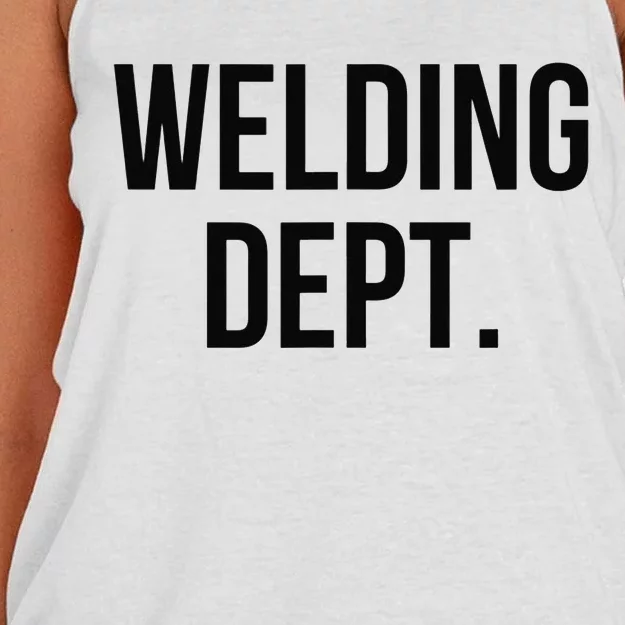 Welding Dept. College Welding Major Women's Knotted Racerback Tank