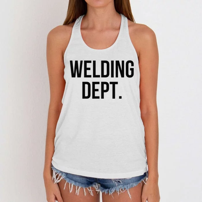 Welding Dept. College Welding Major Women's Knotted Racerback Tank