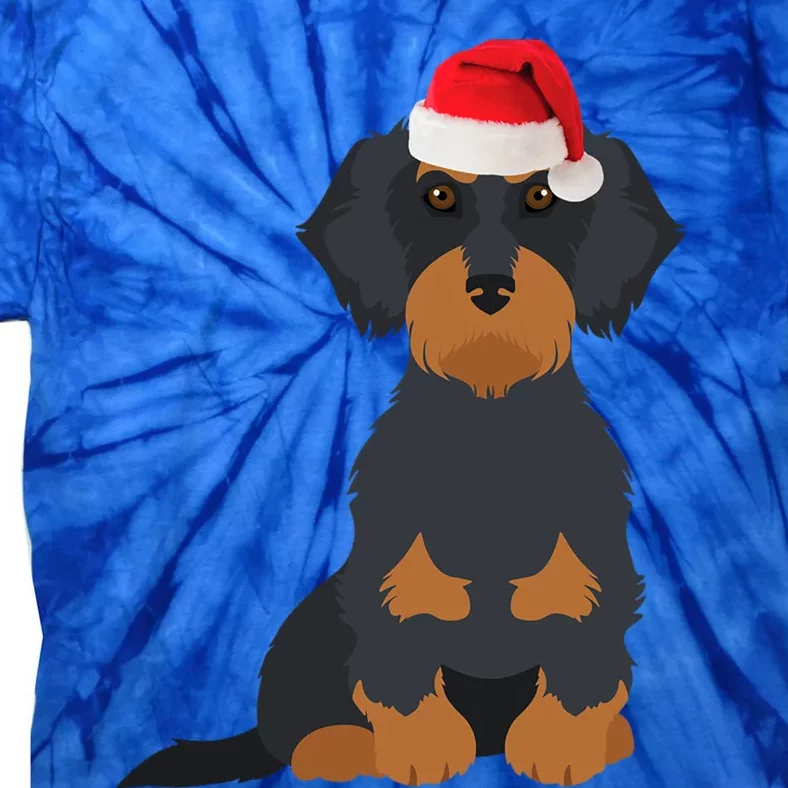 Wirehaired Dachshund Christmas Cool Gift Tie-Dye T-Shirt