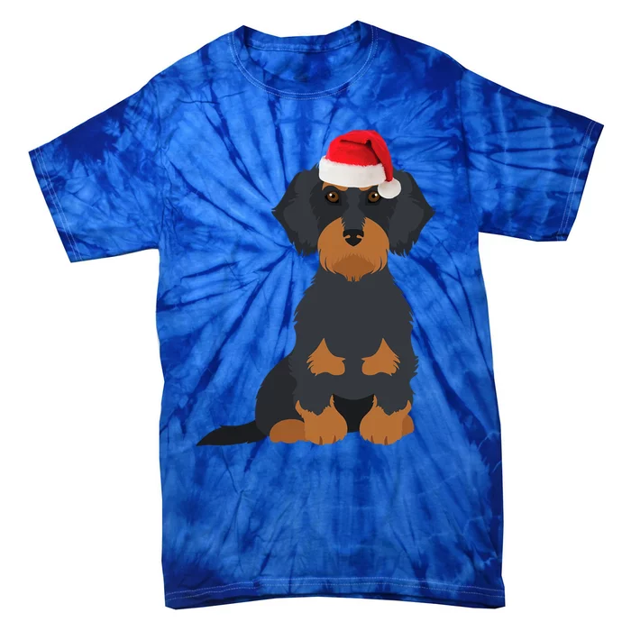 Wirehaired Dachshund Christmas Cool Gift Tie-Dye T-Shirt