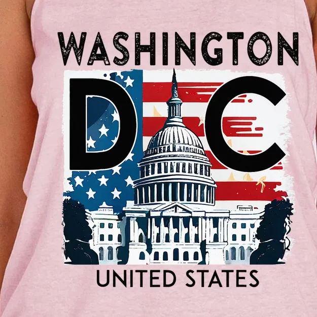 Washington Dc Capitol Hill Usa Souvenirs Gifts Women's Knotted Racerback Tank