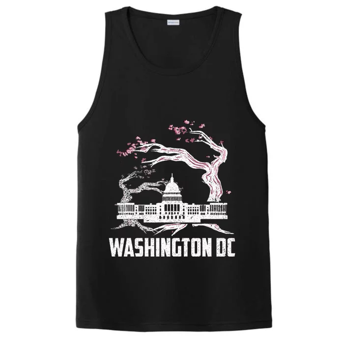 Washington Dc Cherry Blossom Capitol Hill Usa Souvenir Performance Tank