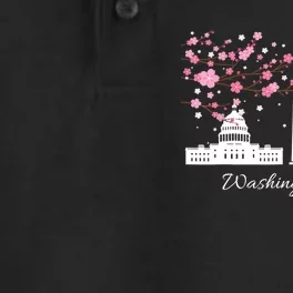 Washington DC Cherry Blossoms Monuments Memorials TShirt Dry Zone Grid Performance Polo