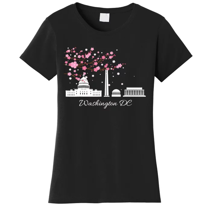 Washington DC Cherry Blossoms Monuments Memorials TShirt Women's T-Shirt