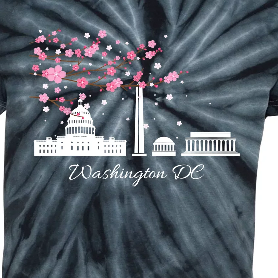 Washington DC Cherry Blossoms Monuments Memorials TShirt Kids Tie-Dye T-Shirt