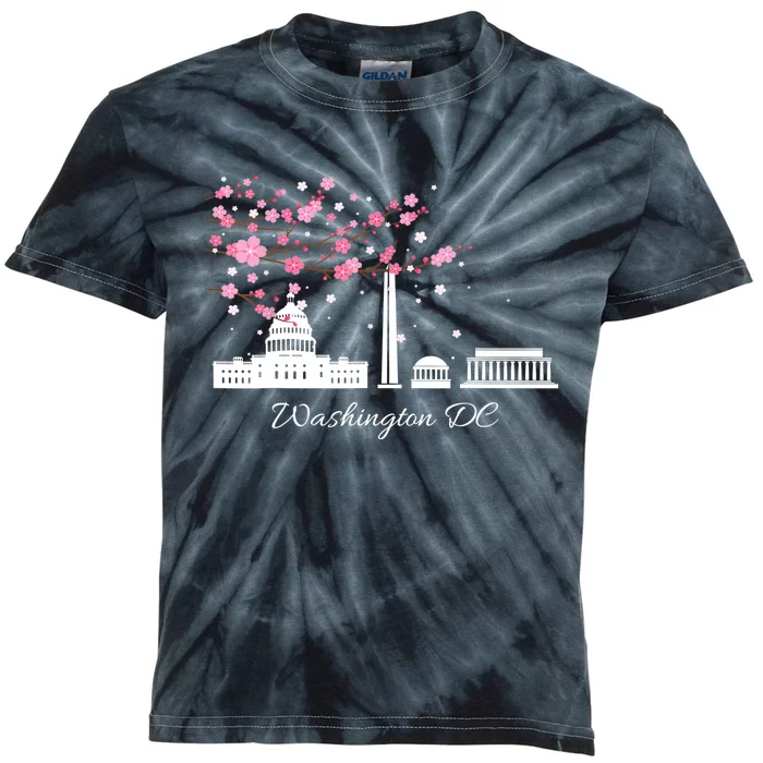 Washington DC Cherry Blossoms Monuments Memorials TShirt Kids Tie-Dye T-Shirt