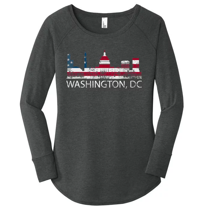 Teeshirtpalace Washington DC Capitol Hill USA Flag Souvenir Design Tshirt Kids Long Sleeve Shirt