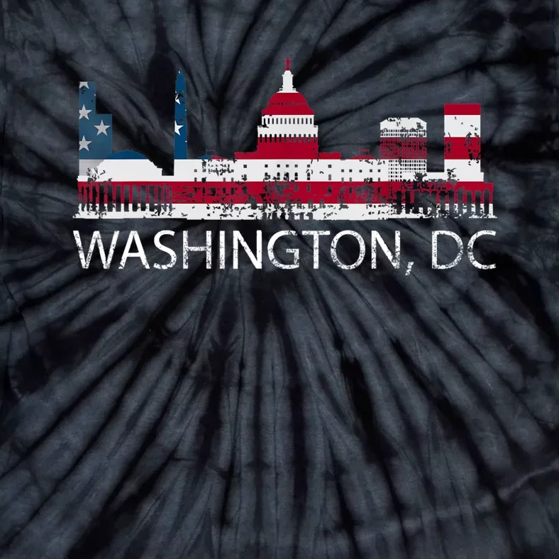 Washington DC Capitol Hill USA Flag Souvenir Design TShirt Tie-Dye T-Shirt