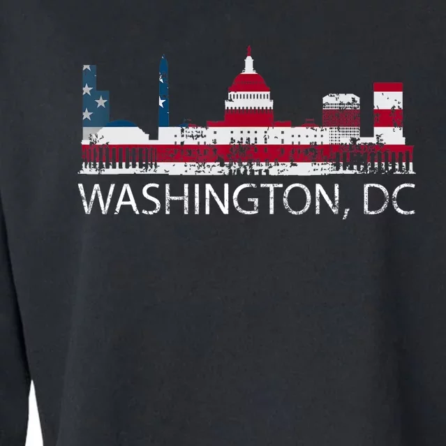 Washington DC Capitol Hill USA Flag Souvenir Design TShirt Cropped Pullover Crew