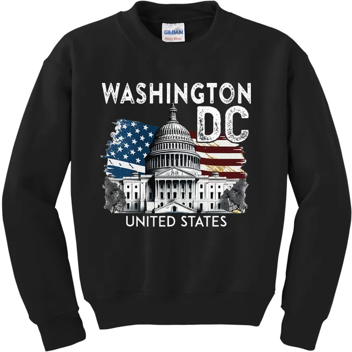 Washington Dc Capitol Hill Usa Souvenirs Kids Sweatshirt