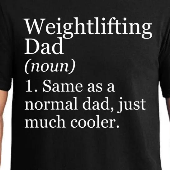 Weightlifting Dad Definition Funny Sarcastic Workout Gym Gift Pajama Set