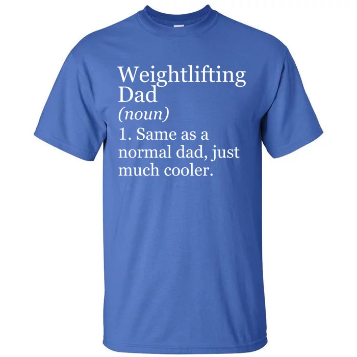 Weightlifting Dad Definition Funny Sarcastic Workout Gym Gift Tall T-Shirt