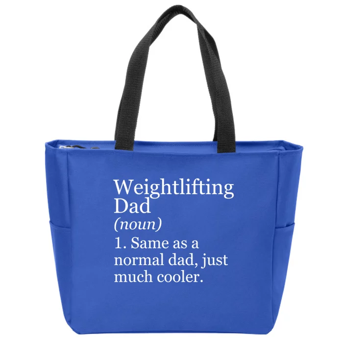 Weightlifting Dad Definition Funny Sarcastic Workout Gym Gift Zip Tote Bag