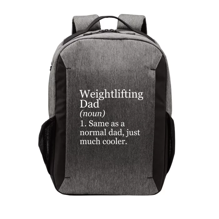 Weightlifting Dad Definition Funny Sarcastic Workout Gym Gift Vector Backpack