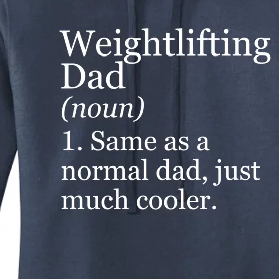 Weightlifting Dad Definition Funny Sarcastic Workout Gym Gift Women's Pullover Hoodie