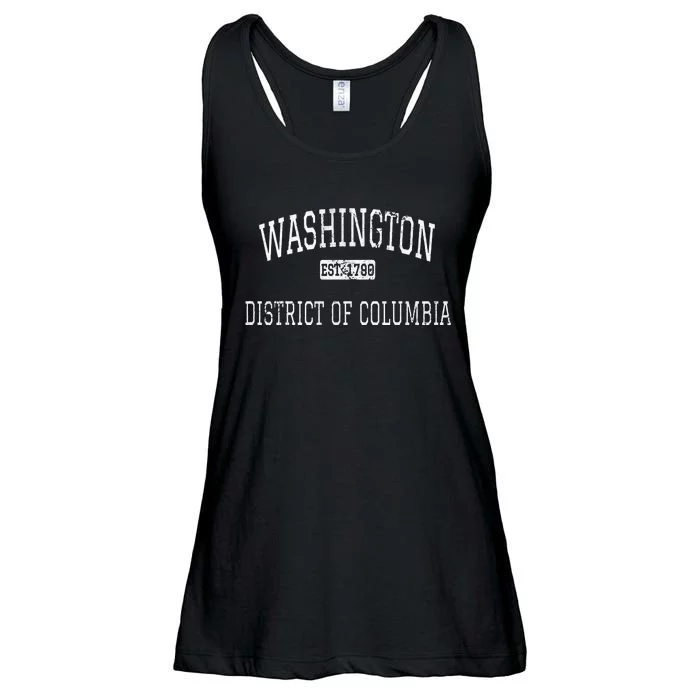 Washington Dc Dc Vintage Ladies Essential Flowy Tank