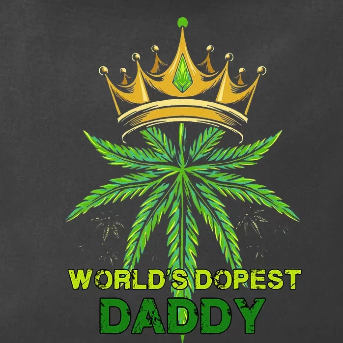 Worlds Dopest Daddy Men Dad Cannabis 420 Weed Fathers Day Zip Tote Bag