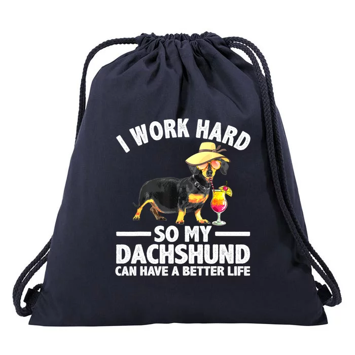 Wiener Dog Dachshund Lovers Cool Dachshund Gift Drawstring Bag