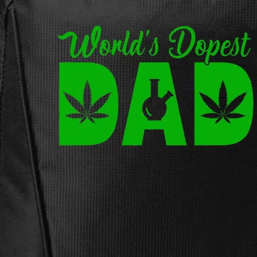 Worlds Dopest Dad Marijuana Bong Weed City Backpack