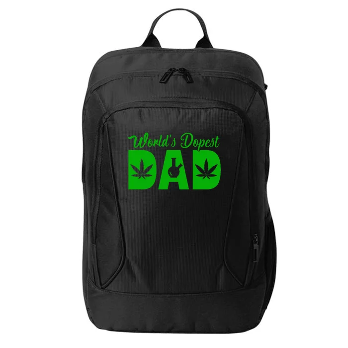 Worlds Dopest Dad Marijuana Bong Weed City Backpack