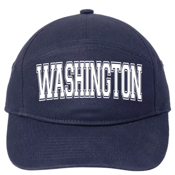 Washington Dc District Of Columbia Usa Vintage Varsity Style Gift 7-Panel Snapback Hat