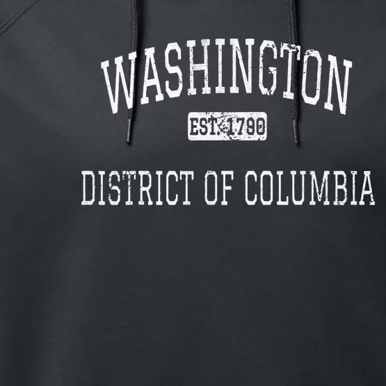 Washington Dc Dc Vintage Performance Fleece Hoodie