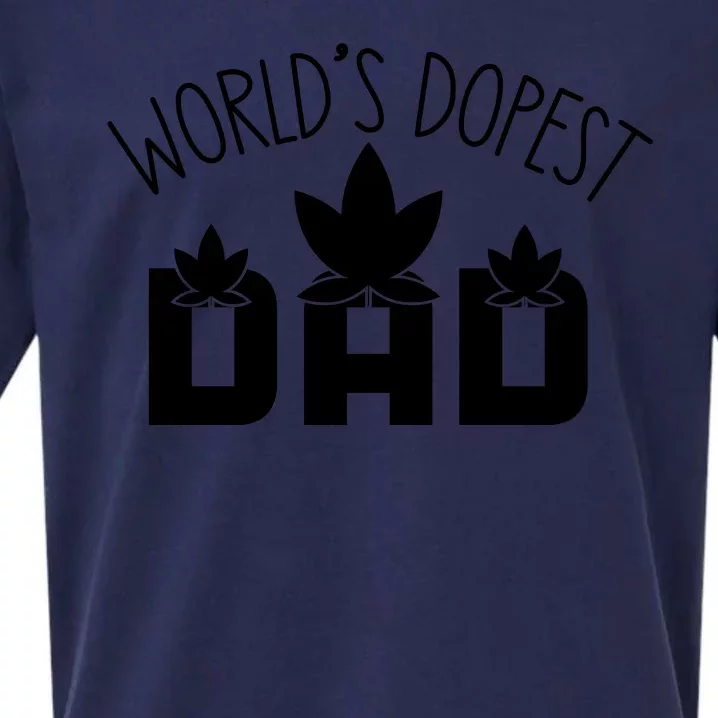 World's Dopest Dad Funny Quotes For Dad Sueded Cloud Jersey T-Shirt