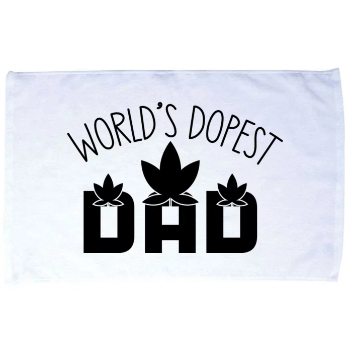 World's Dopest Dad Funny Quotes For Dad Microfiber Hand Towel