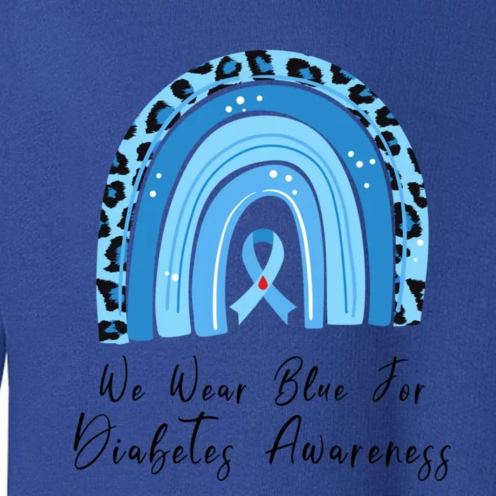 World Diabetes Day Awareness November Blue Leopard Ribbon Cool Gift Toddler Sweatshirt