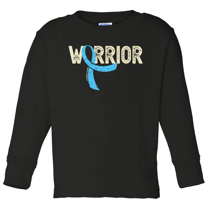 Warrior Diabetic Diabetes Awareness T1D Ribbon Toddler Long Sleeve Shirt