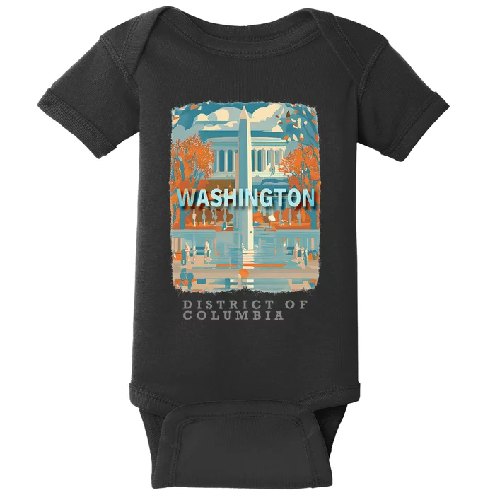 Washington Dc Dc Monumental Majesty Sd741 Baby Bodysuit