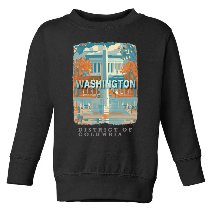 Washington Dc Dc Monumental Majesty Sd741 Toddler Sweatshirt