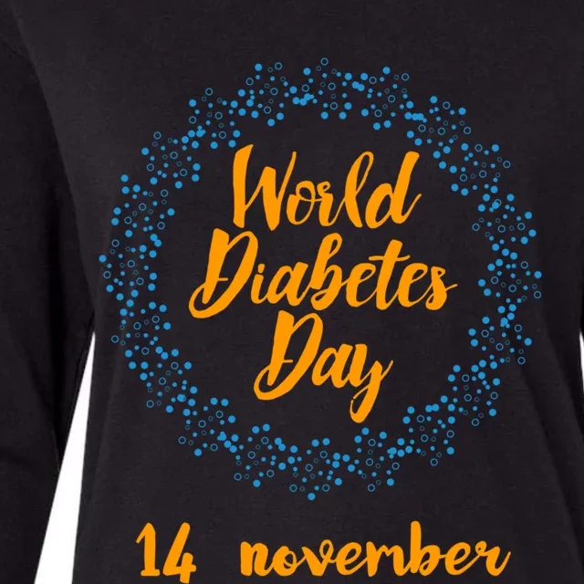 World Diabetes Day Gift Womens Cotton Relaxed Long Sleeve T-Shirt