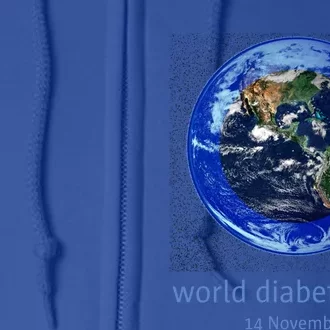 World Diabetes Day Gift Full Zip Hoodie