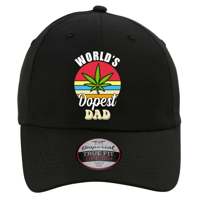 World's Dopest Dad Funny Marijuana Retro The Original Performance Cap