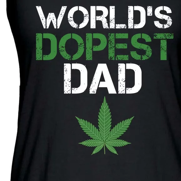 World's Dopest Dad Ladies Essential Flowy Tank