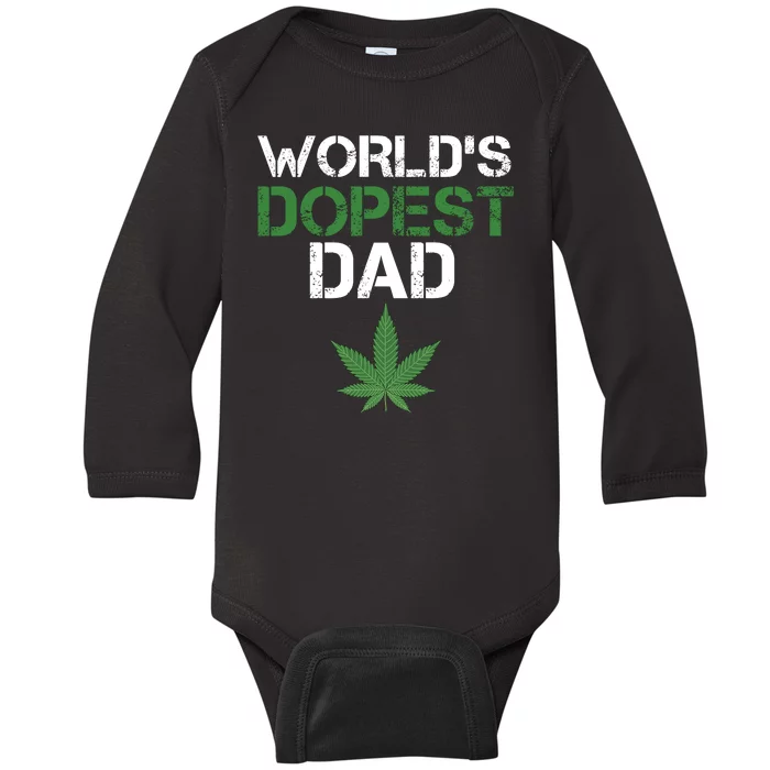 World's Dopest Dad Baby Long Sleeve Bodysuit