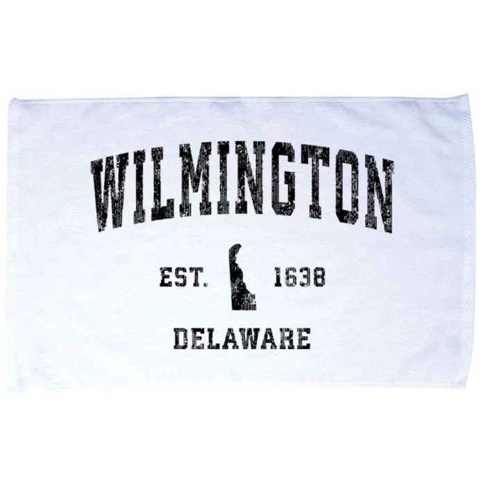 Wilmington Delaware De Vintage Athletic Sports Microfiber Hand Towel