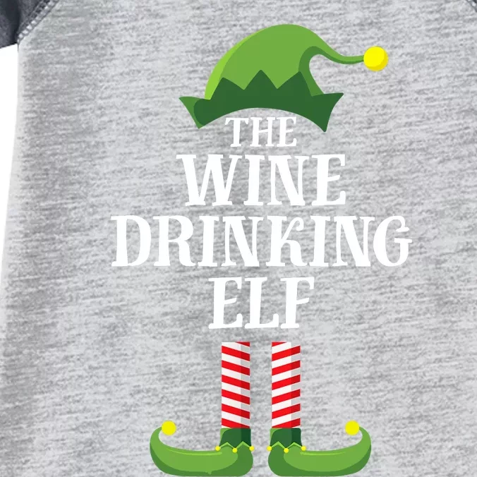 Wine Drinking Elf Matching Family Group Christmas Infant Baby Jersey Bodysuit