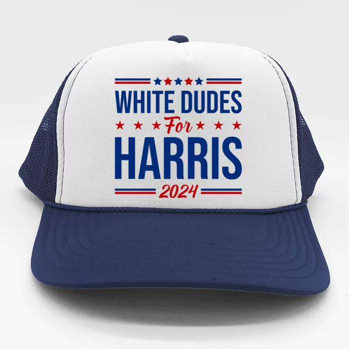 White Dudes For Harris 2024 Trucker Hat