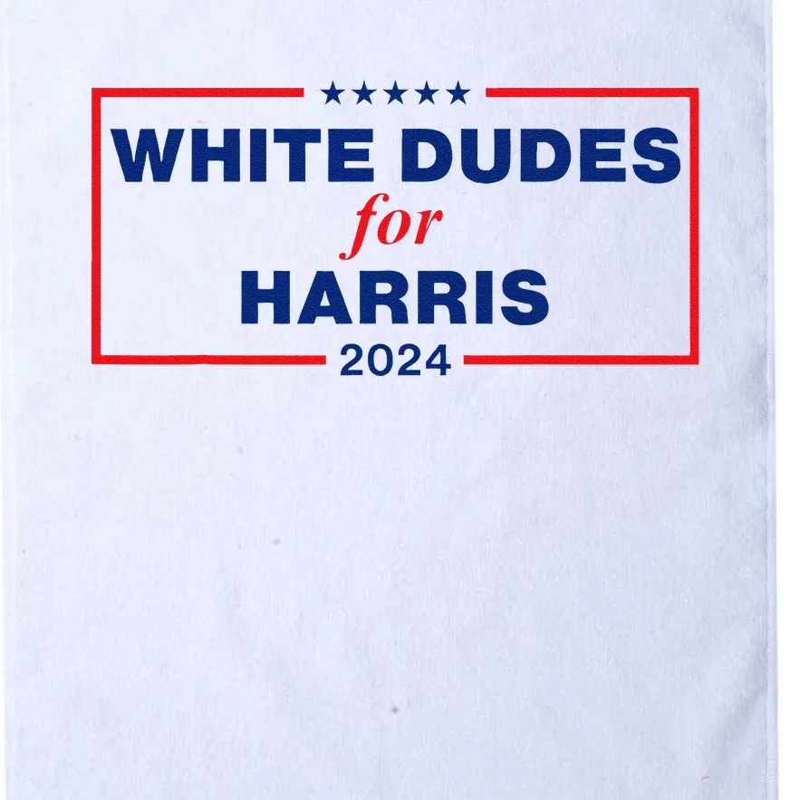 White Dudes For Harris 2024 Platinum Collection Golf Towel