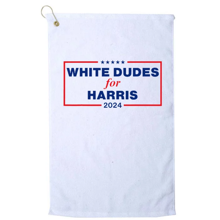 White Dudes For Harris 2024 Platinum Collection Golf Towel