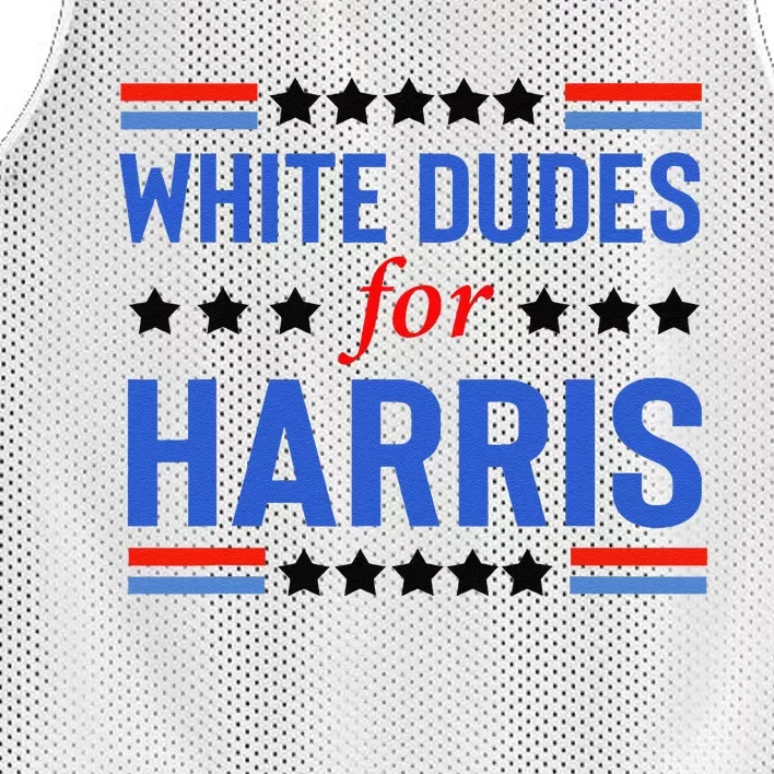 White Dudes For Kamala Harris Mesh Reversible Basketball Jersey Tank