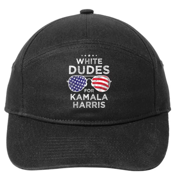 White Dudes For Kamala Harris 7-Panel Snapback Hat