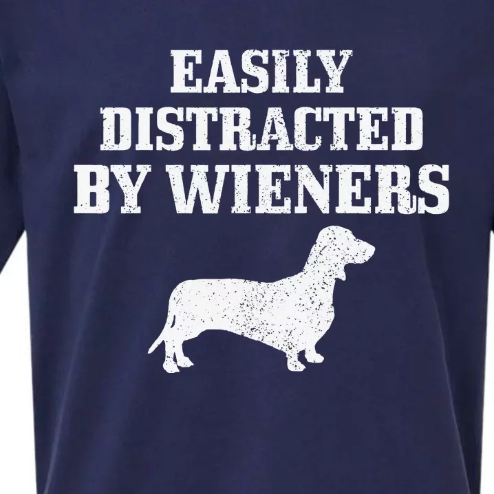 Wiener Dog Funny Weiner Doxie Dachshund Mom Dad Gift Sueded Cloud Jersey T-Shirt