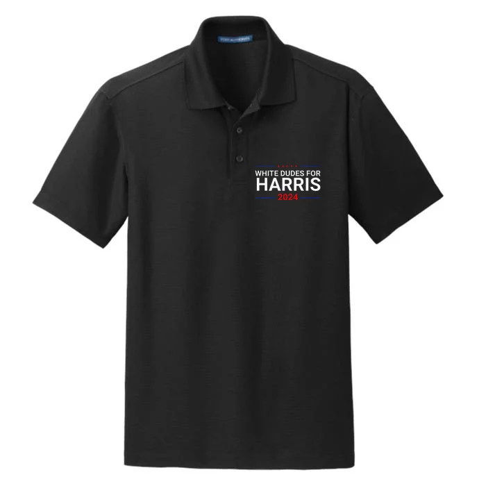 White Dudes For Harris Dry Zone Grid Performance Polo