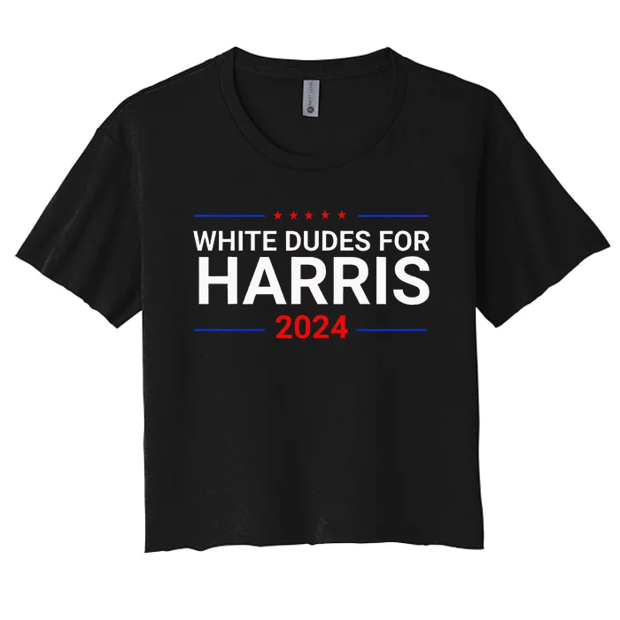 White Dudes For Harris Women's Crop Top Tee