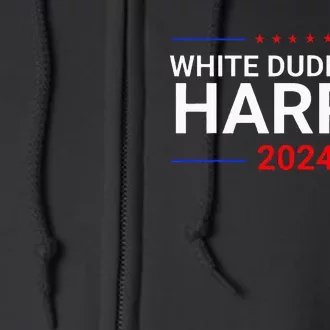 White Dudes For Harris Full Zip Hoodie