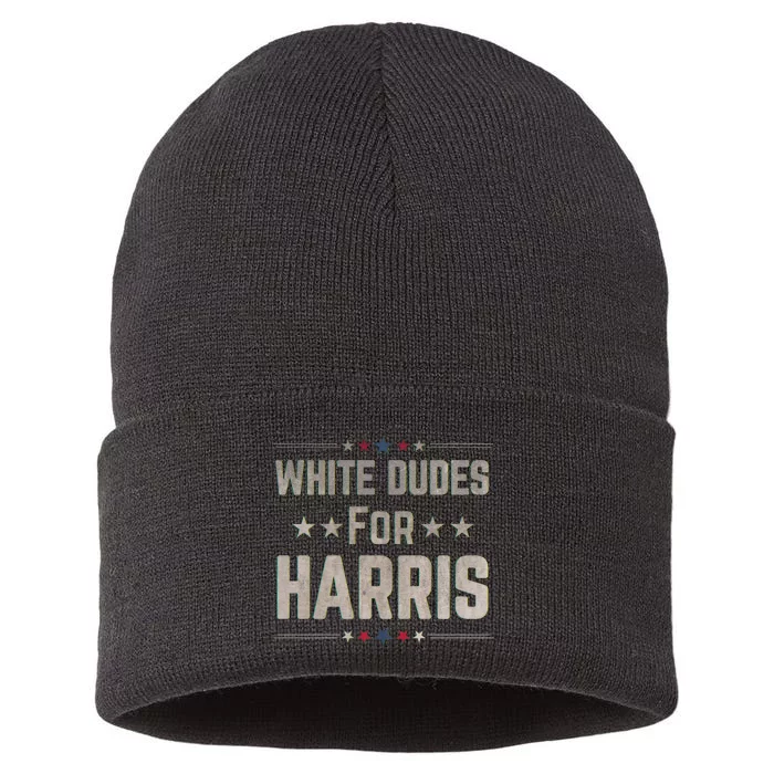 White Dudes For Kamala Harris Sustainable Knit Beanie