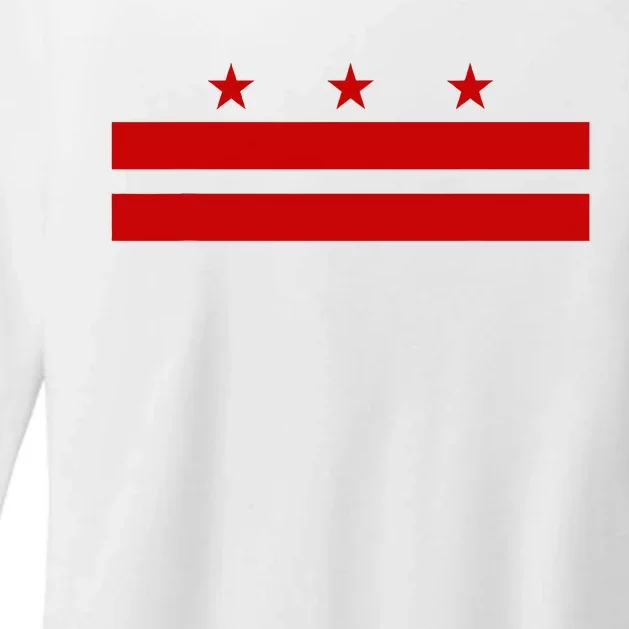 Washington D.C. Flag A Capital City Womens CVC Long Sleeve Shirt